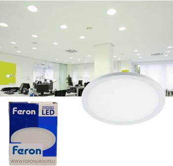 Downlight LED ultra-plat Feron | Encastré rond |Modèle AL500 | Spot led encastrable au plafond | Hublots LED | 4 1