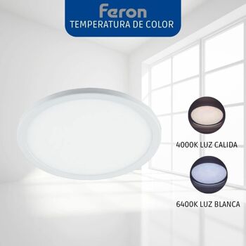 Downlight LED ultra-plat Feron | Encastré rond |Modèle AL500 | Spot led encastrable au plafond | Hublots LED | deux 4