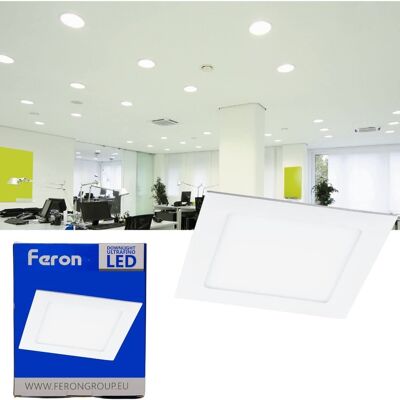 Feron ultraflaches LED-Downlight | Quadratischer Einbau |Modell AL502 | LED-Deckeneinbaustrahler |LED Bullaugen| zwei