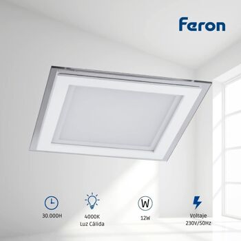 Downlight LED ultra-plat Feron | Downlight LED encastré pour panneau|Modèle AL2111 | Spot led encastrable au plafond | Hublots LED | deux 2