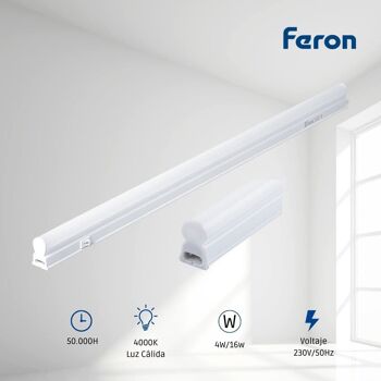 Luminaire LED linéaire FERON AL5038 | Surface linéaire 4W, 400Lm, 4000K|Angle d'ouverture de la barre LED 120º 2