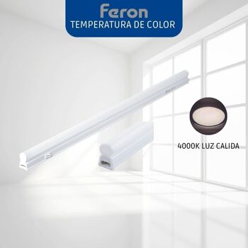 Luminaire LED linéaire FERON AL5038 | Surface linéaire 4W, 400Lm, 4000K|Angle d'ouverture de la barre LED 120º 3