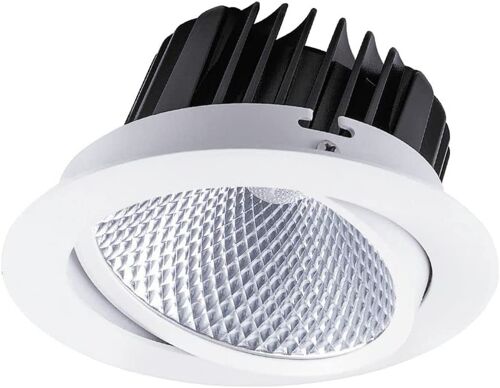FERON Downlight LED Orientable Cuadrado |12W 4000K , 170-265V, 1260Lm, IP20 | Luces de Almacén, Comercio, oficina  led Lámpara |Downlight LED empotrable |