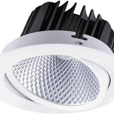 FERON Downlight LED Orientable Cuadrado |6W 4000K , 170-265V, 630Lm, IP20| Luces de Almacén, Comercio, oficina  led Lámpara |Downlight LED empotrable |