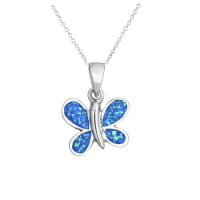 Beautiful Opal Butterfly Necklace