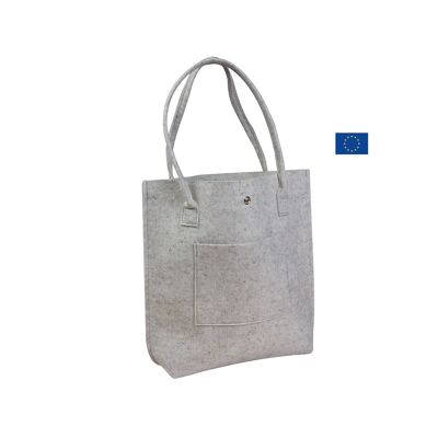 Bolso - bolso tote de diseño hecho a mano en fieltro de lana