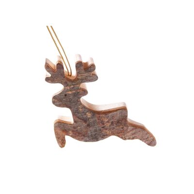Suspensión de animales de madera "Moose" - Decoración navideña