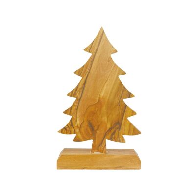 Albero di Natale in legno d'ulivo - Decorazione natalizia e regali
