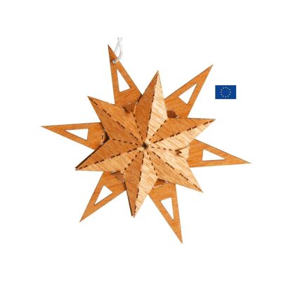 Tarjeta de madera "multi estrella"