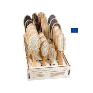 Présentoir garni 24 brosses cheveux