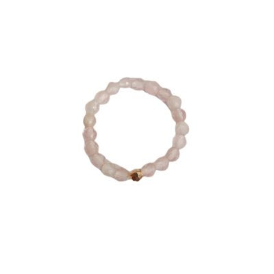 Anouck ring without white porcelain - Pink quartz