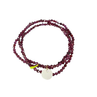 Abby bracelet necklace - Garnet - Purple