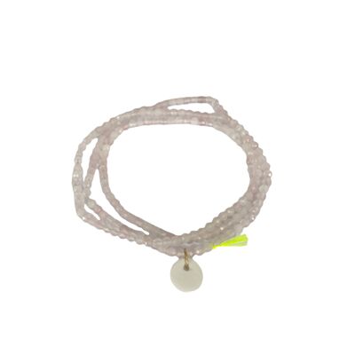 Abby bracelet necklace - Quartz - Pink