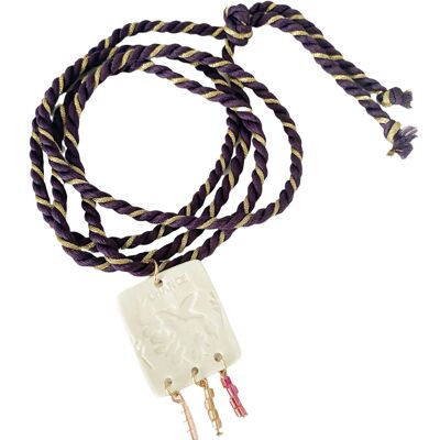 Doris bracelet necklace - Purple / Gold