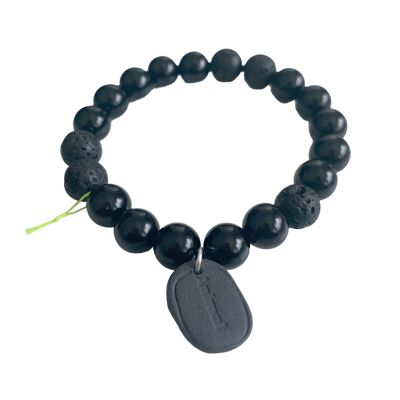 Divine bracelet 10mn pellet "Animal" - Black / Lava