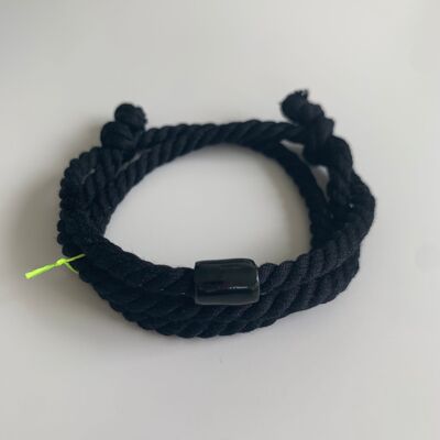 Multicolor black bracelet 🇫🇷 black cylinder