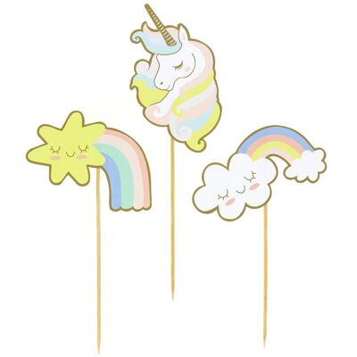Unicorn Cake Toppers - Recyclable