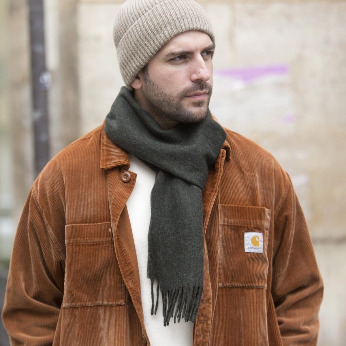 Cappello in lana e cashmere - Senape