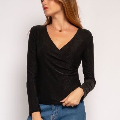 Top cruzado lurex brillante - CK08107