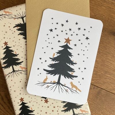 Carte de Noël "Dans la forêt"
