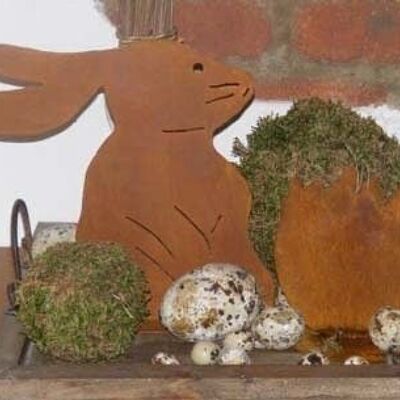 decoracion de metal conejo | Decoración Pascua figura conejo vintage