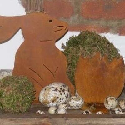 decorazione in metallo coniglio | Figura del coniglio dell'annata della decorazione di Pasqua