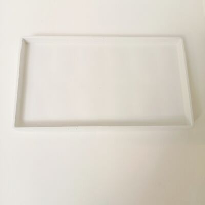 White concrete tray