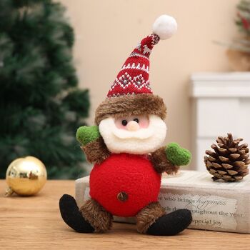 Ornements décoratifs de Noël de poupées rougeoyantes mignonnes