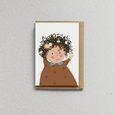 Card with envelope - I have flowers in my hair