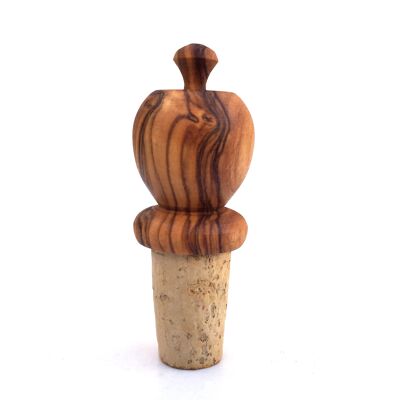 Tapón de botella tapón de manzana corcho hecho a mano madera de olivo