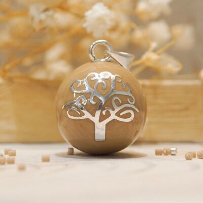 Silver Plated Cappuccino Tree of Life Pregnancy Bola