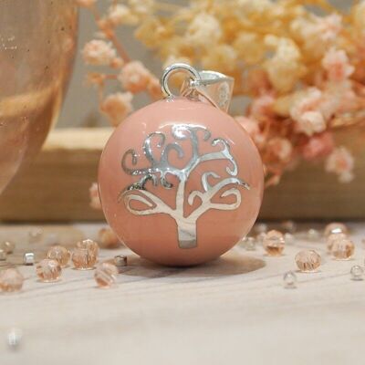 Pregnancy bola Tree of life Nude silver plated