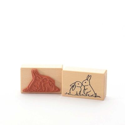 Motif stamp title: Cuddly rabbits