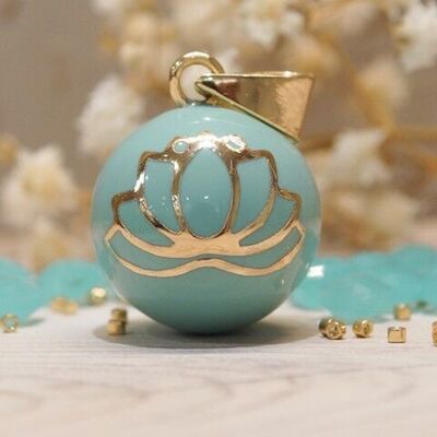 Maternity bola Lotus flower Blue lagoon gold plated