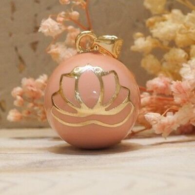 Gold plated nude lotus flower maternity bola