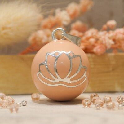 Bola embarazo flor de loto nude baño plata