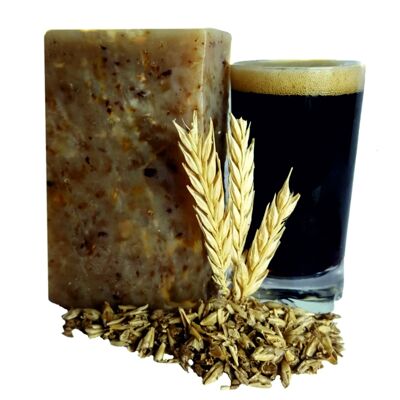 Sapone a freddo NINKHASY - Sapone esfoliante naturale con birra nera dei Vosgi e grano esausto
