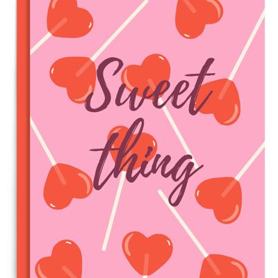 Tarjeta dulce del amor de la cosa | Tarjeta del día de Galentines | san valentin