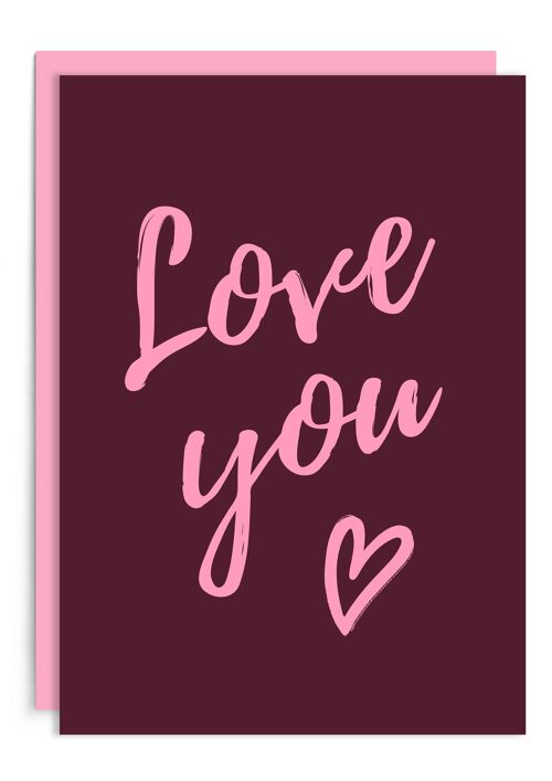 Love You Anniversary Card | Valentines Day Card