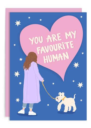 Tu es mon humain préféré | Carte Saint Valentin du chien 3