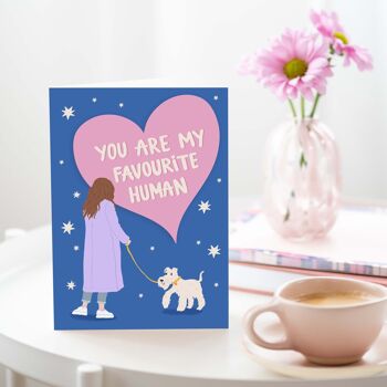 Tu es mon humain préféré | Carte Saint Valentin du chien 4