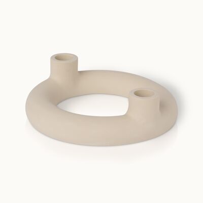 Candlestick double beige