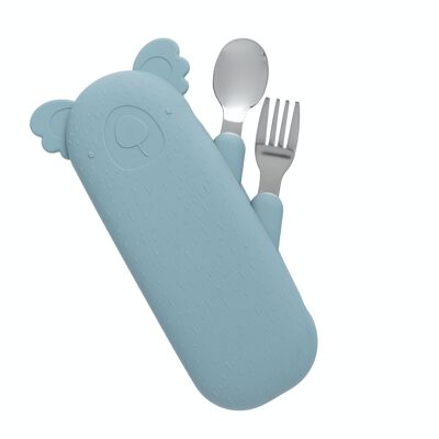 Zoe the Koala Cutlery set and Case Jade