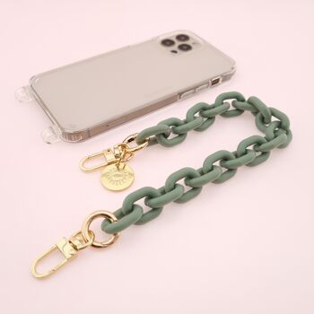 Bracelet Acrylique pour Téléphone Portable POP-ART: Velours Vert 2