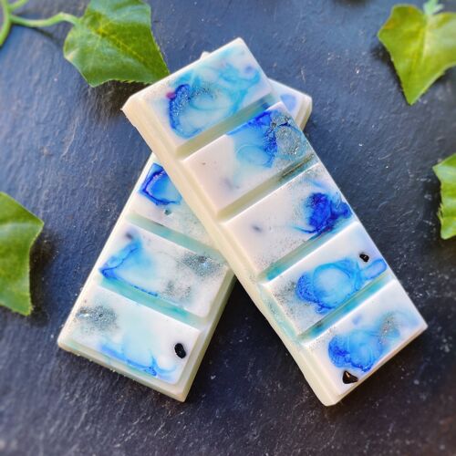 Tablettes cristallines "Nouvelle Lune" Rose, Citron & Bois de Santal, Obsidienne Noire