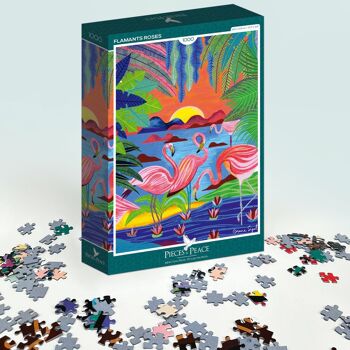 Flamants Roses - Puzzle 1000 pièces 3