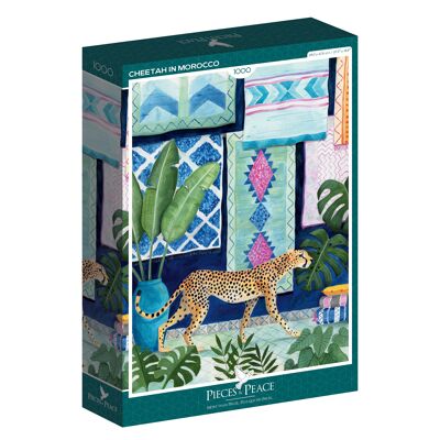 Cheetah in Morocco - 1000 piece jigsaw puzzle