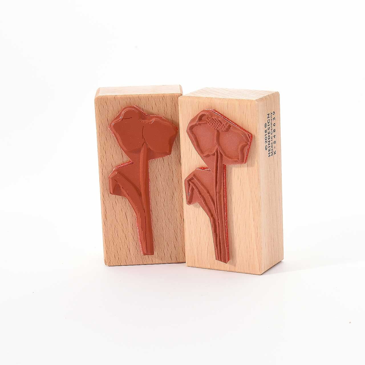 Sello con motivo Título: Flor - superficie y contorno