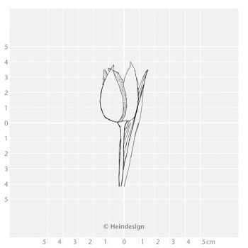 Titre du timbre du motif : Tulipe soulignée 2