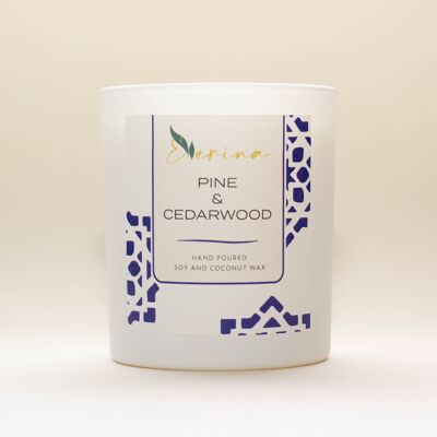Pine and Cedarwood Essential Oil Candle 200g